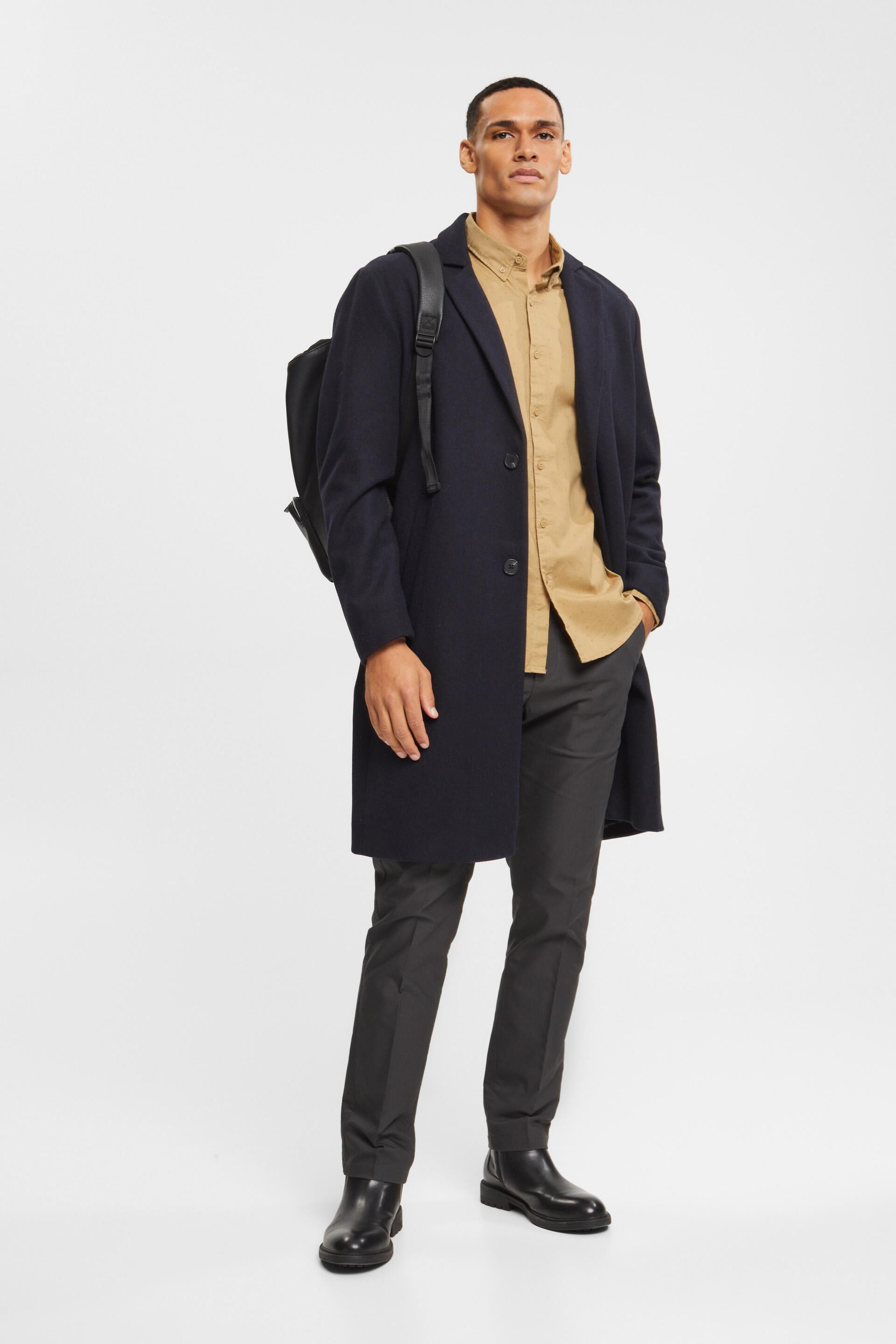 Chemise à col boutonné ornée d’un mini-imprimé