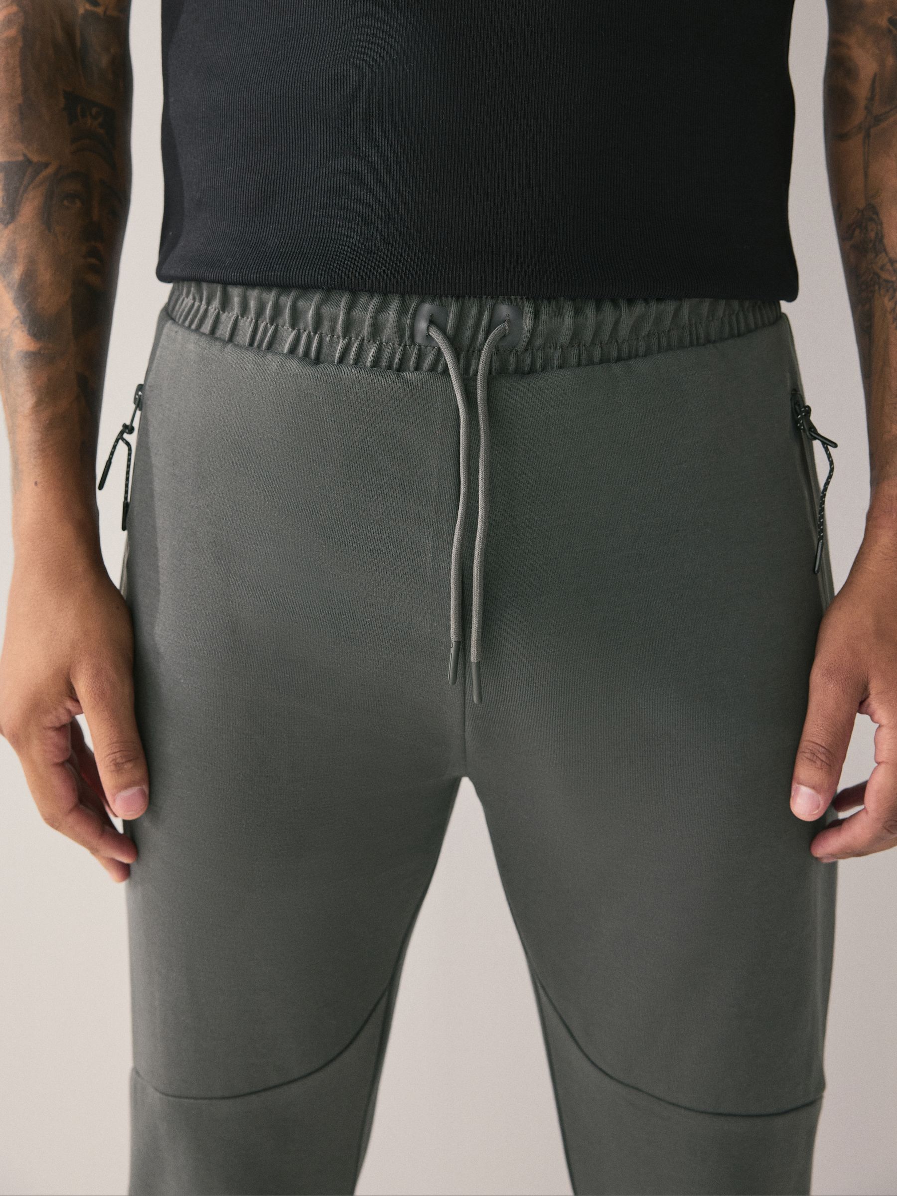 Zwart/Leisteen grijs - Athleisure Cuffed Joggers 2 Pack