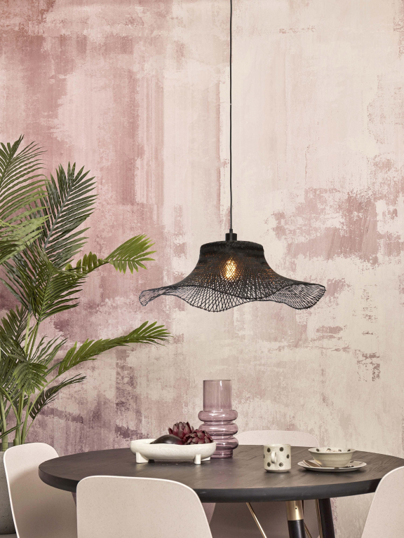 Good&Mojo Ibiza hanglamp Ø65 large zwart/naturel