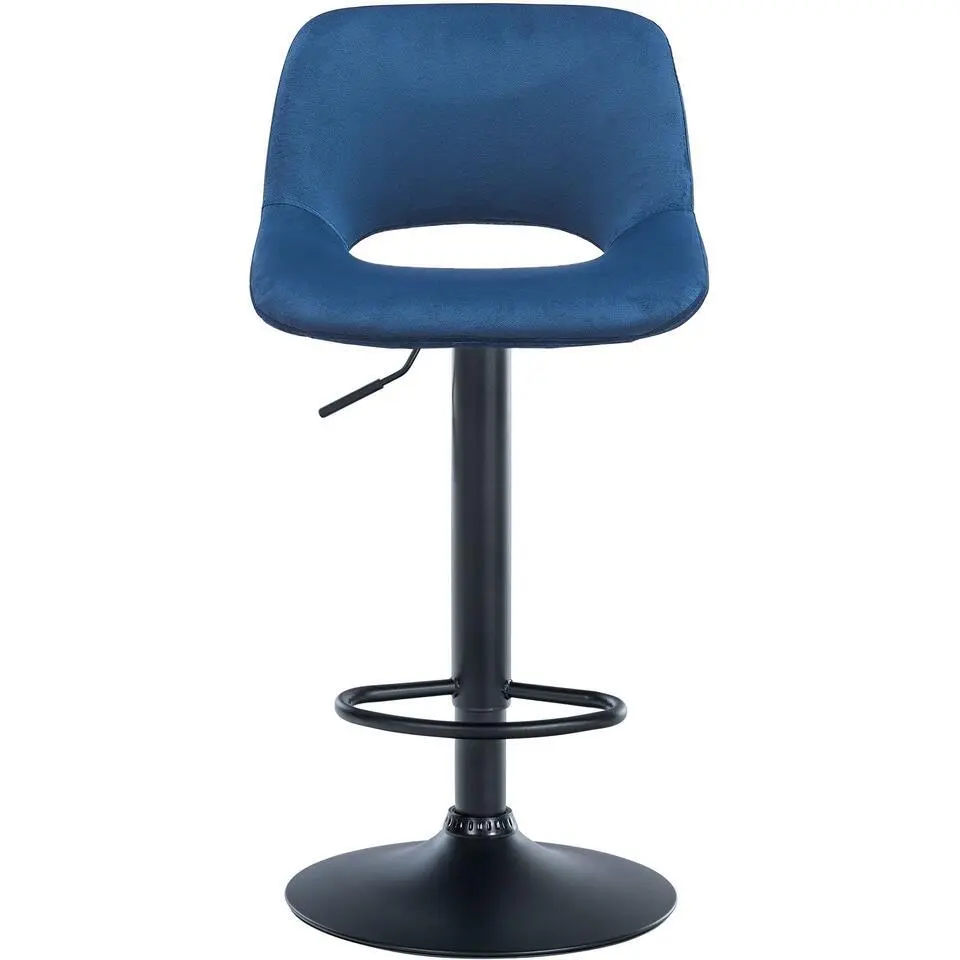 CLP Barkruk Camden Fluweel - blauw