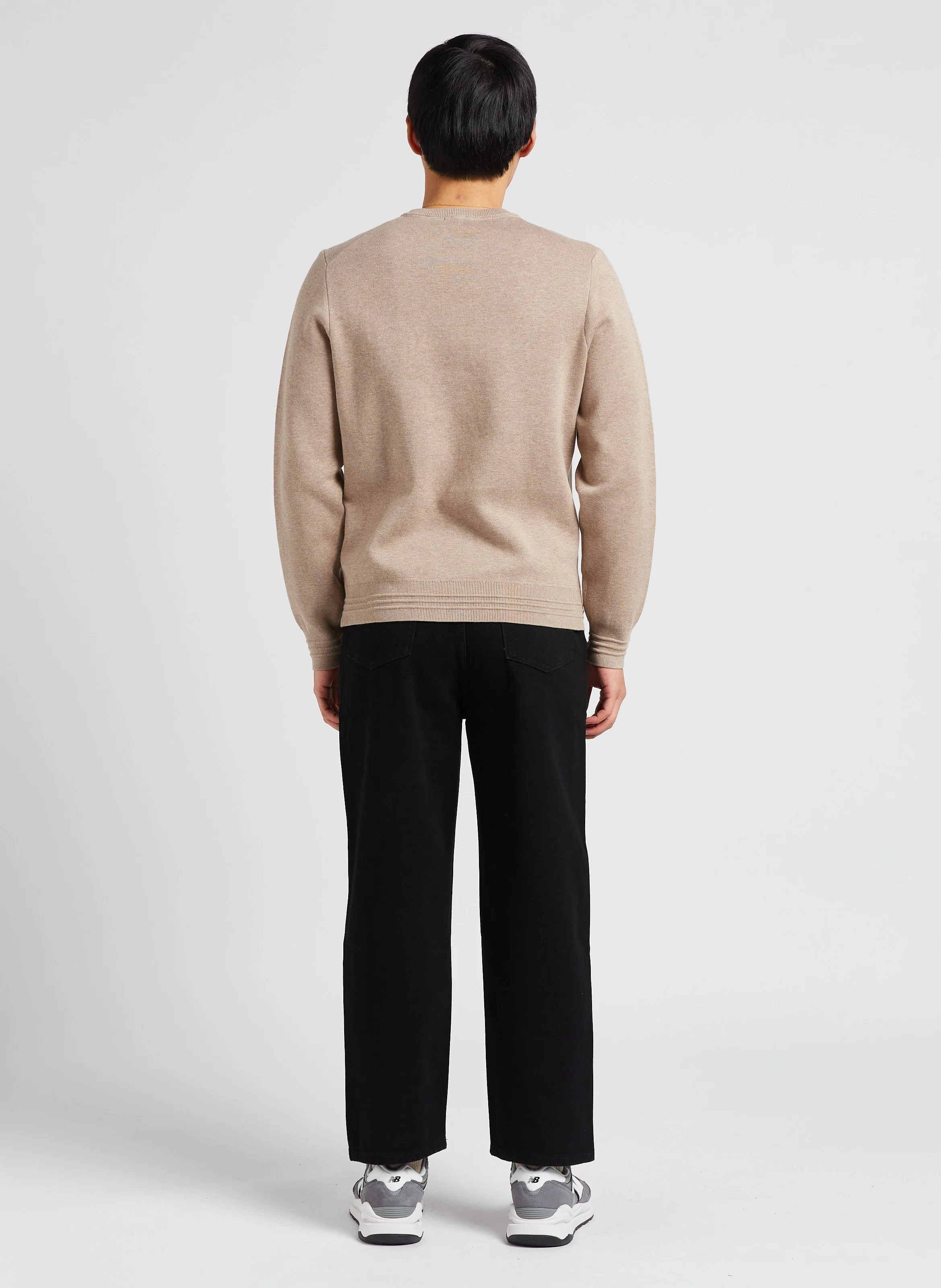 Sweat col rond regular-fit en coton | Marron