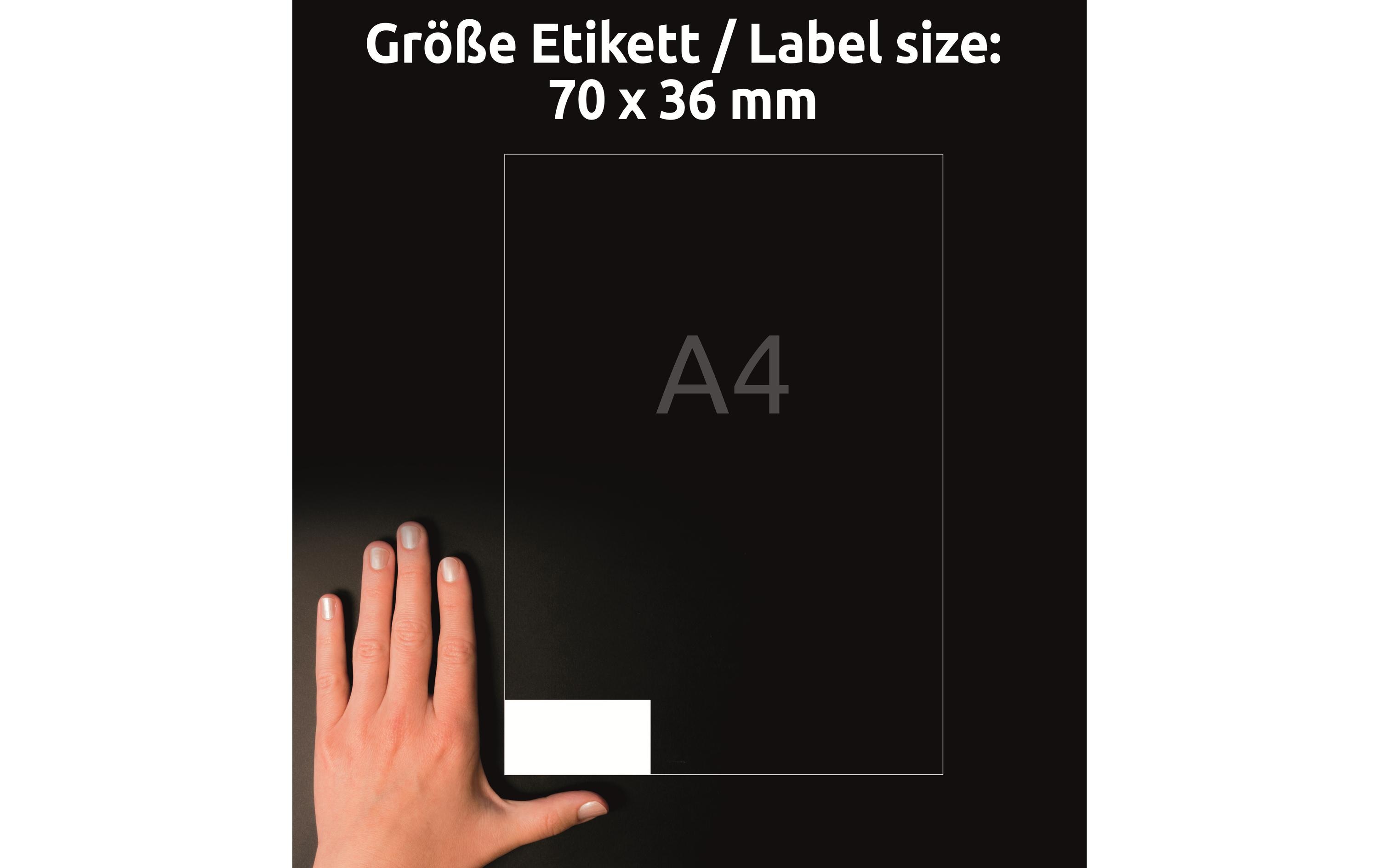 Universal-Etiketten 3475 70 x 36 mm, 220 BlattWeisse Aufkleber, permanent haftend