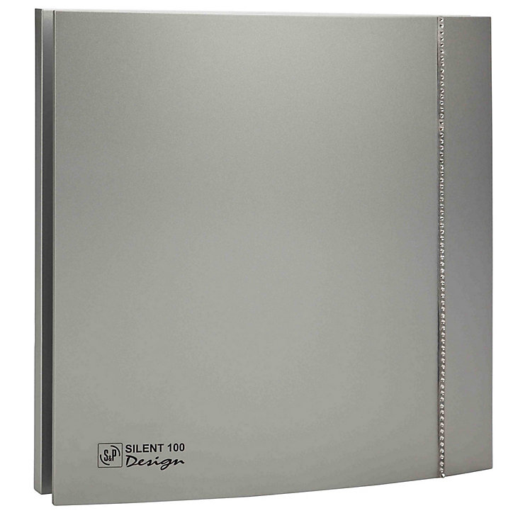 Aérateur ultra silencieux S&P Silent Design 100 CZ Silver Swarovski ø100 mm