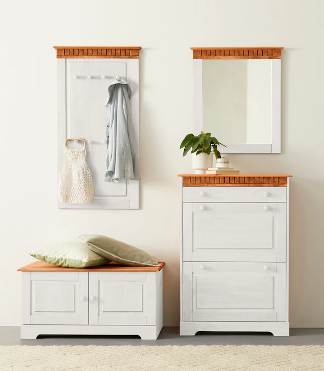 Home affaire Sitzbank »Lisa« mit Stauraum und 2 Drehtüren, Breite 90 cm