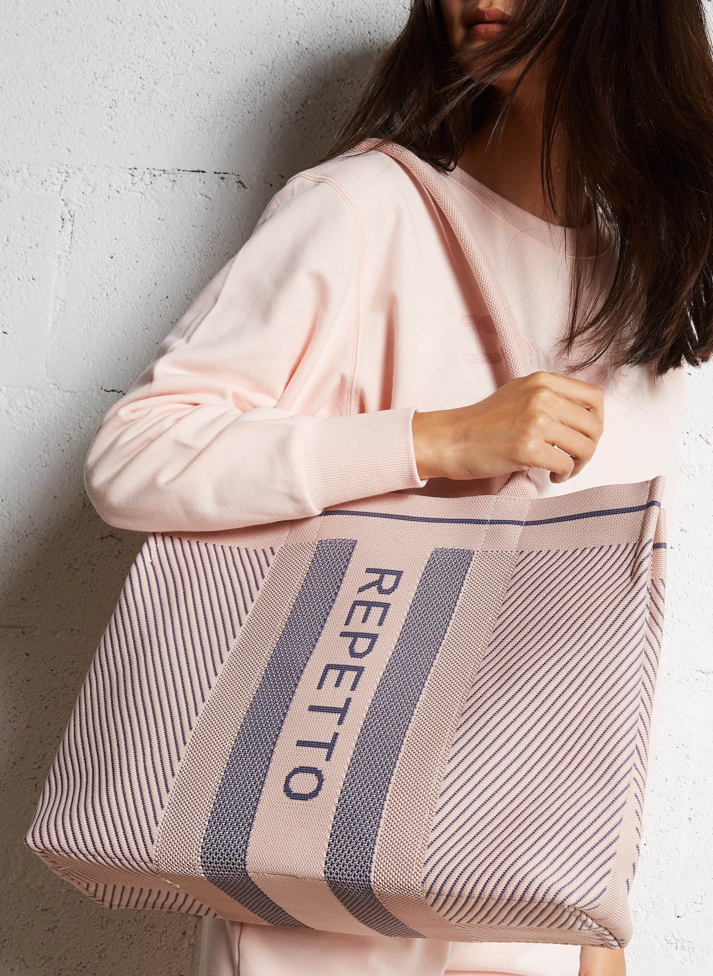 Sac cabas en maille | Rose