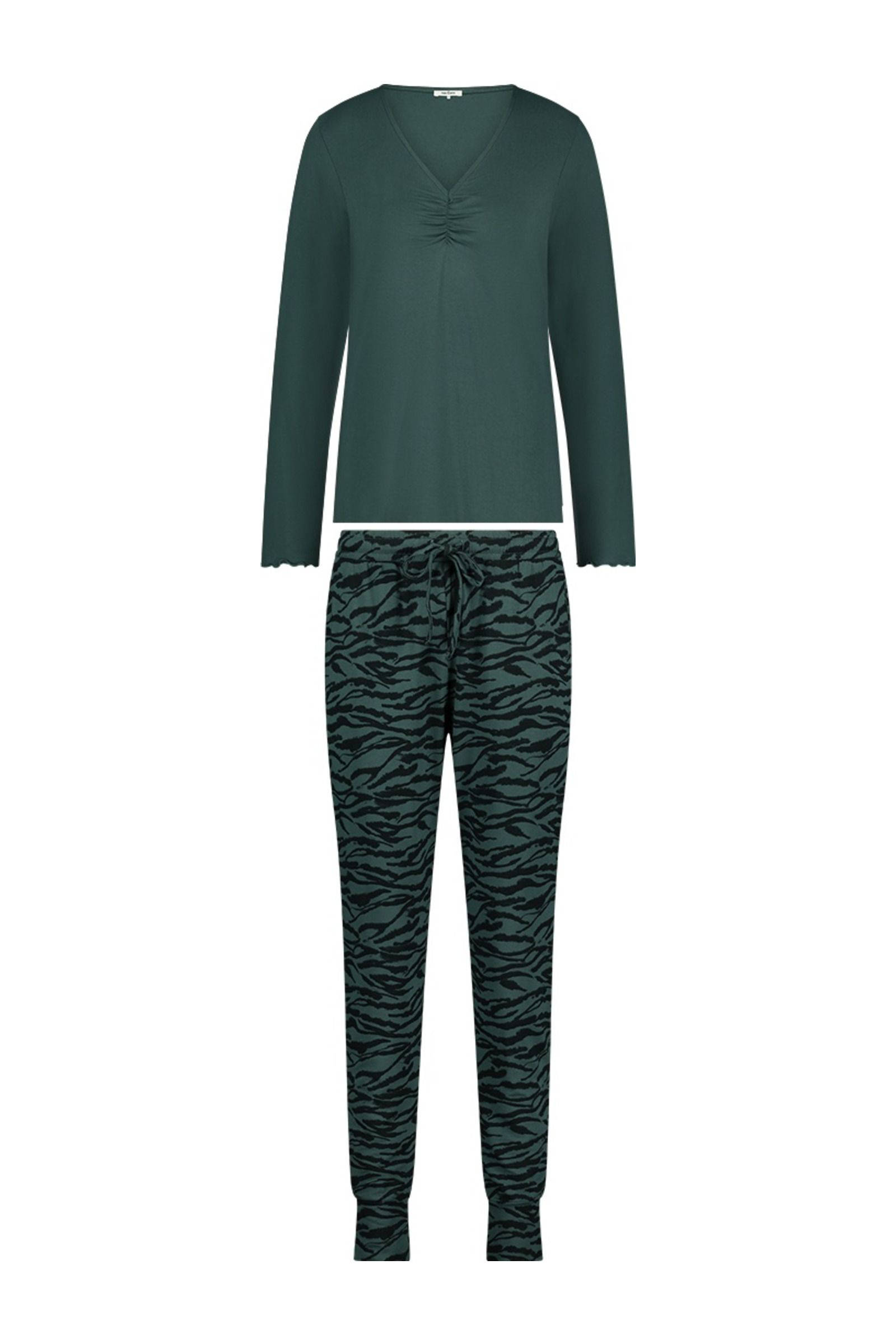 ten Cate pyjama donkergroen/donkergrijs