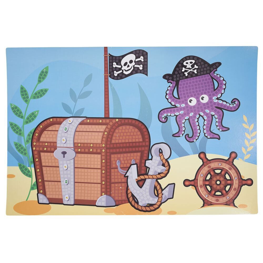 Mosaïque géante à sticker thème pirate x4 - 40x60cm