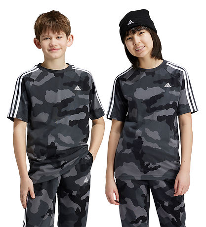adidas Performance T-shirt - J BL Camo T - Gr?/Sort