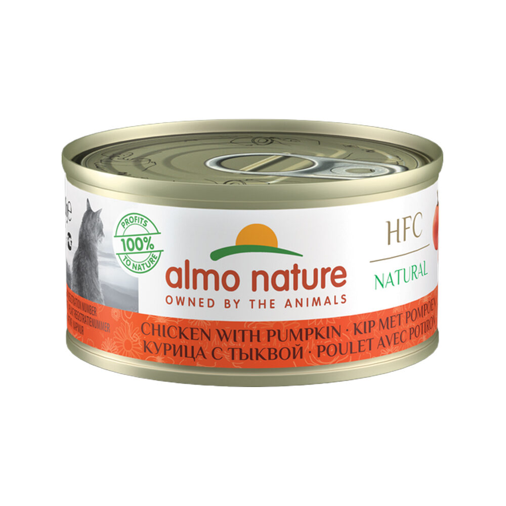 Almo Nature HFC 70 Natural Kattenvoer - Blik - Kip en Pompoen