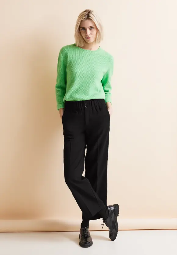 Loose Fit Twill Hose - Black