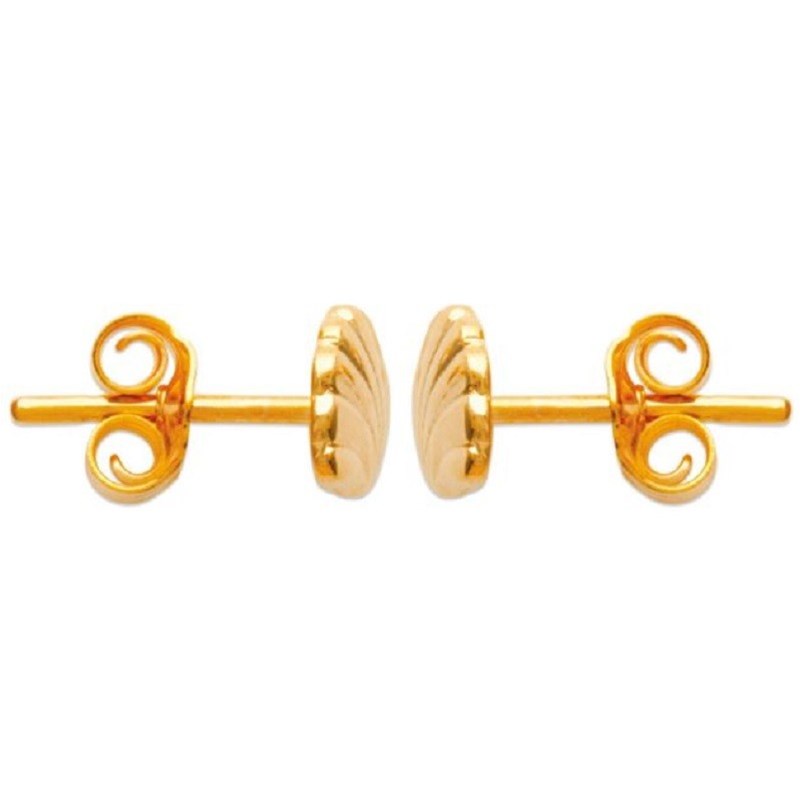 Boucles d'oreilles coquillage Plaqué OR 750 3 microns