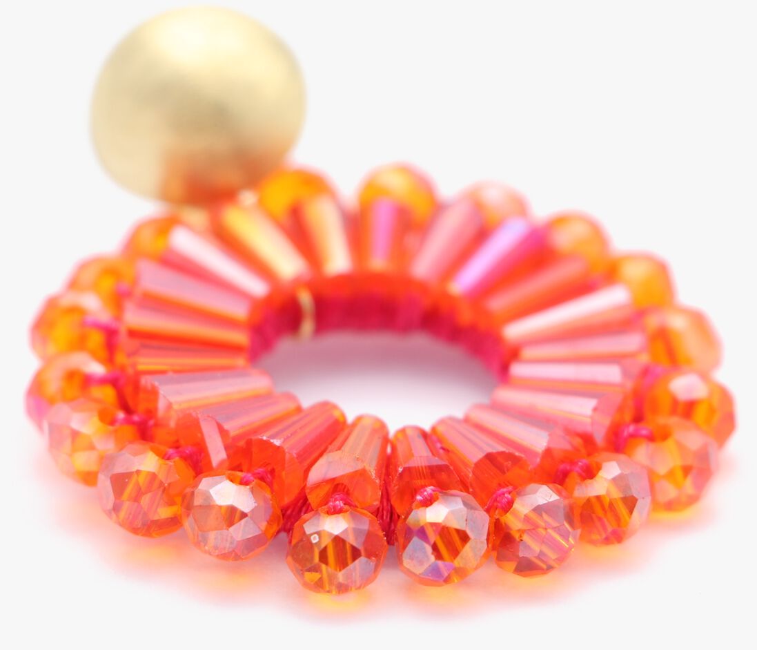 oranje lott. gioielli sieraad si open circle double beads s