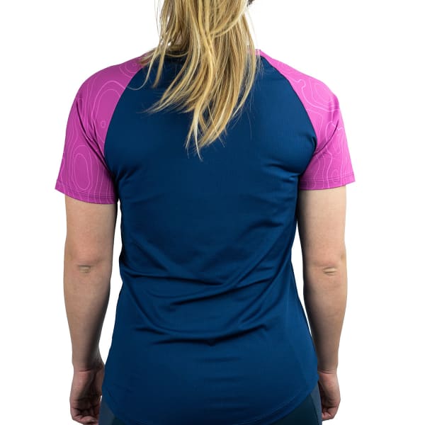 T-shirt running OXSITIS ORIGIN TEE W NOIR/ROSE