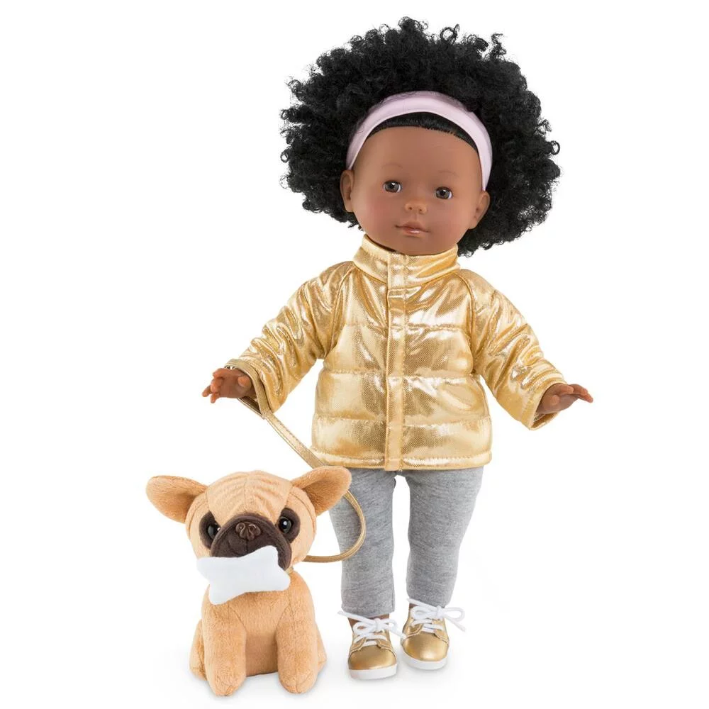 ENSEMBLE CHIEN, LAISSE ET OS POUR POUPEE - COROLLE MA COROLLE