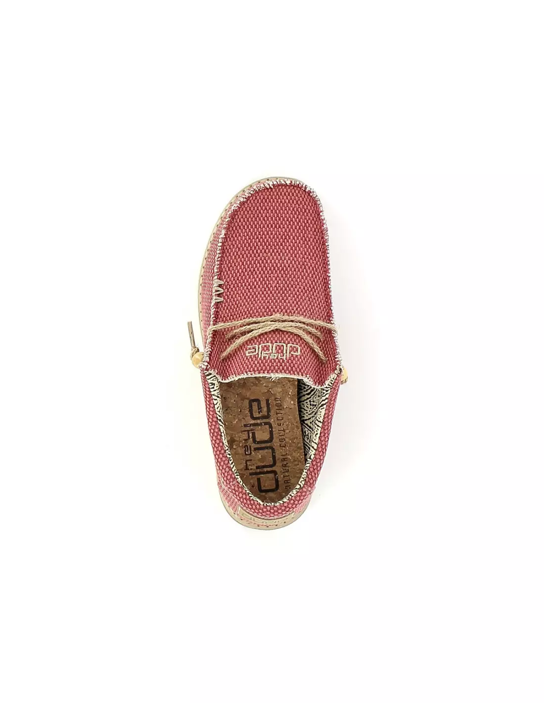 DUDE WALLY BRAIDED NATURAL - Espadrilles Pompeianred