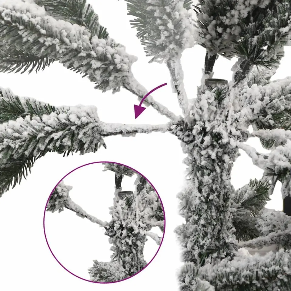 vidaXL Kunstkerstboom met scharnieren en sneeuw 180 cm