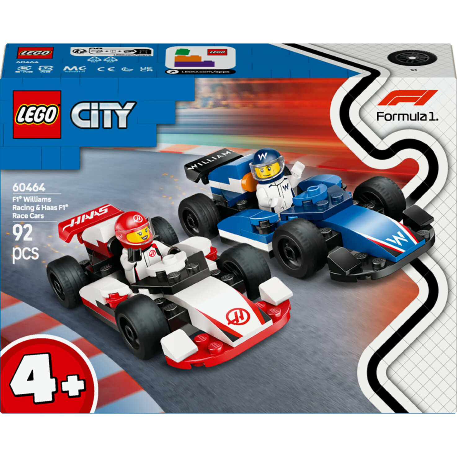 LEGO® City 60464 F1 Williams Racig und Haas, ab 4 Jahren