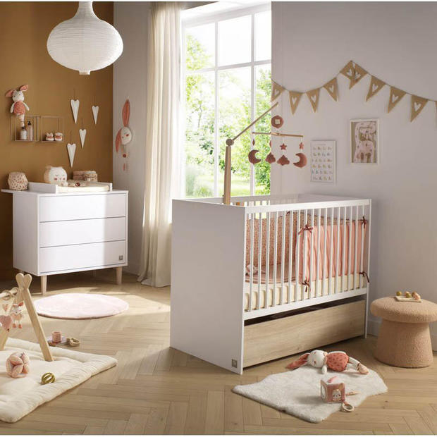 Chambre DUO PALOMA Lit 60x120 Commode - SAUTHON