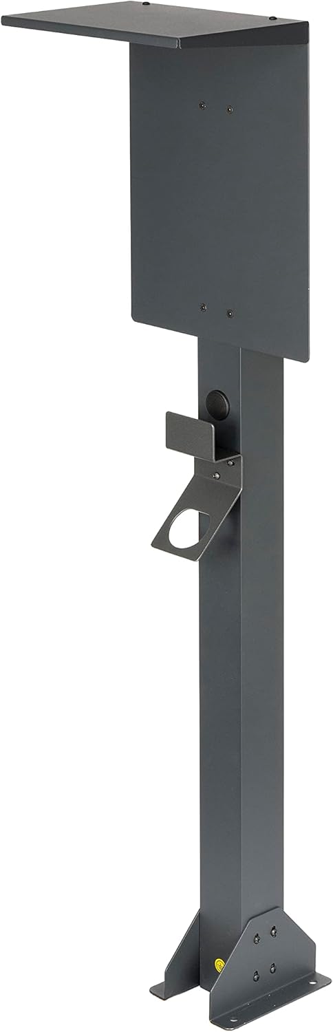 Universeller Hochwertiger Wallbox-Standfuß aus Aluminum mit Dach und EV kabelhalter (Aluminum, Anthrazit, Dach)