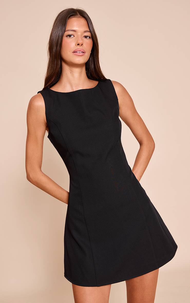 Noir Robe Col Bateau