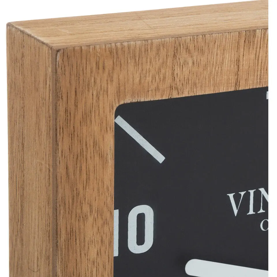 Atmosphera Tafelklok Swiss op standaard - bruin/zwart - D20 cm