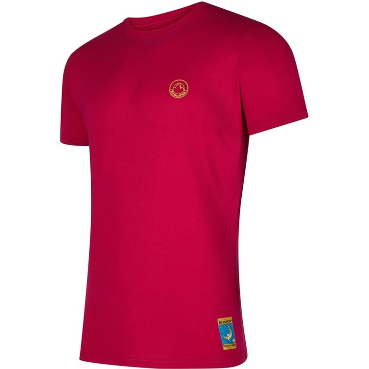 La Sportiva Climbing on the Moon T-Shirt M Fucsia/Giallo