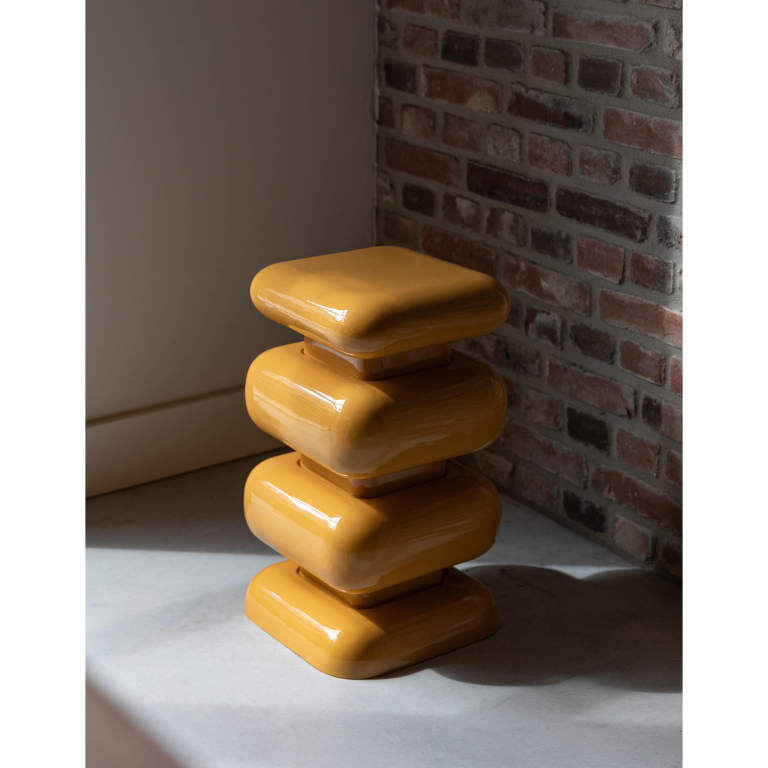 Dutchbone Stubby Bijzettafel okergeel