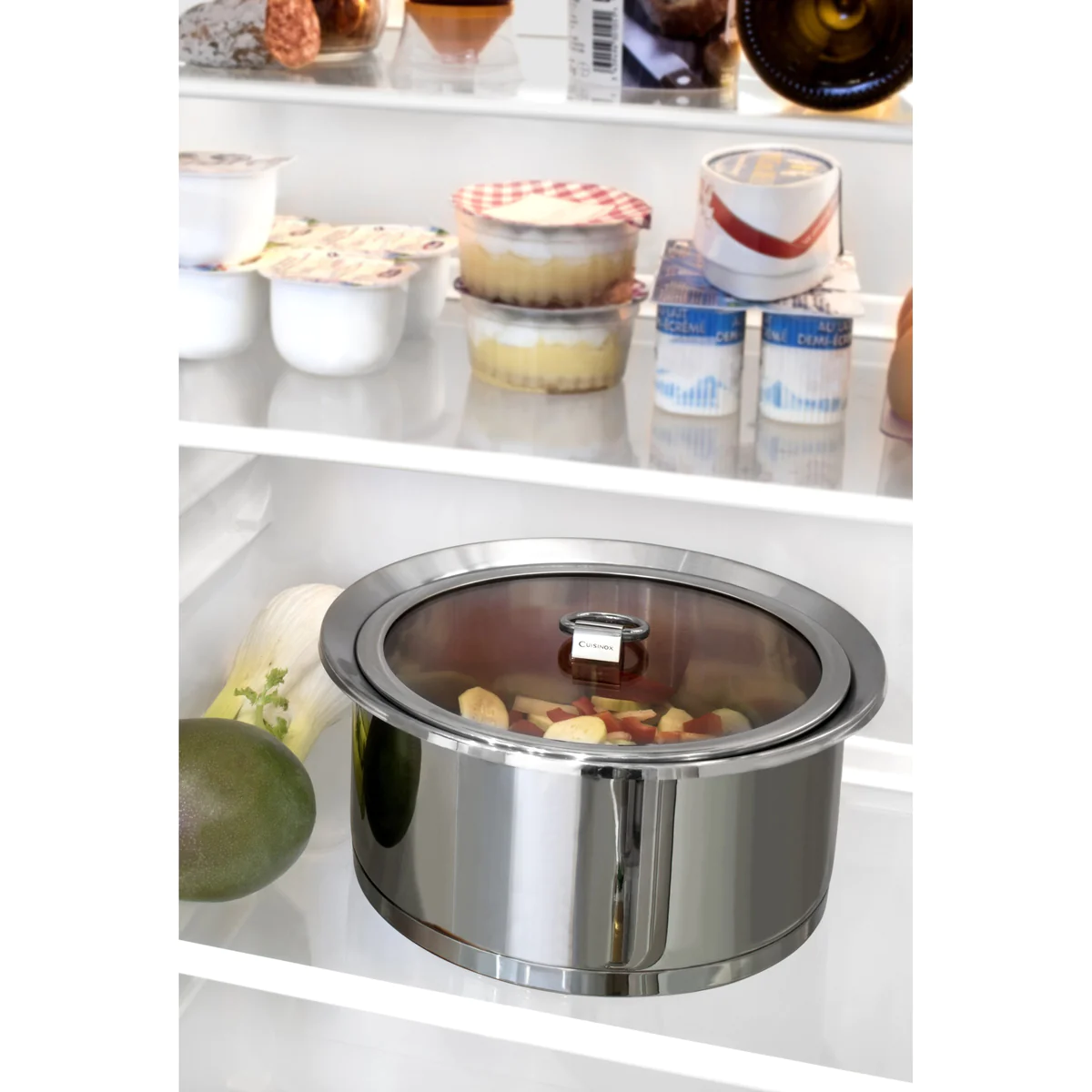 Ycône - Couvercle 24cm verre et poignée rabattable Cuisinox