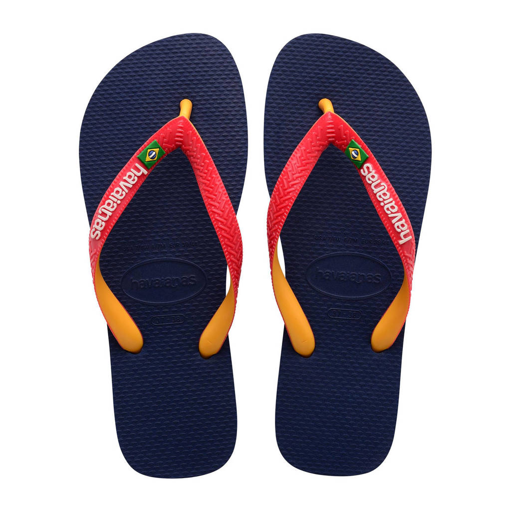 Havaianas Brasil Mixteenslippers blauw/rood