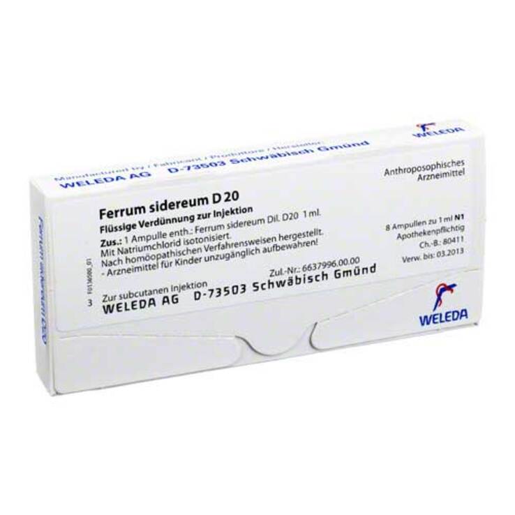 Ferrum sidereum D 20 Ampullen, 8X1 ml