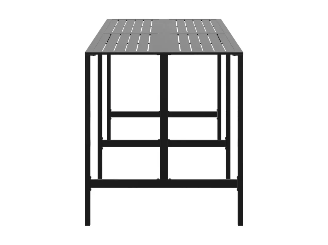 Prolenta Premium - Table de bar noir 200x100x110 cm acier enduit de poudre