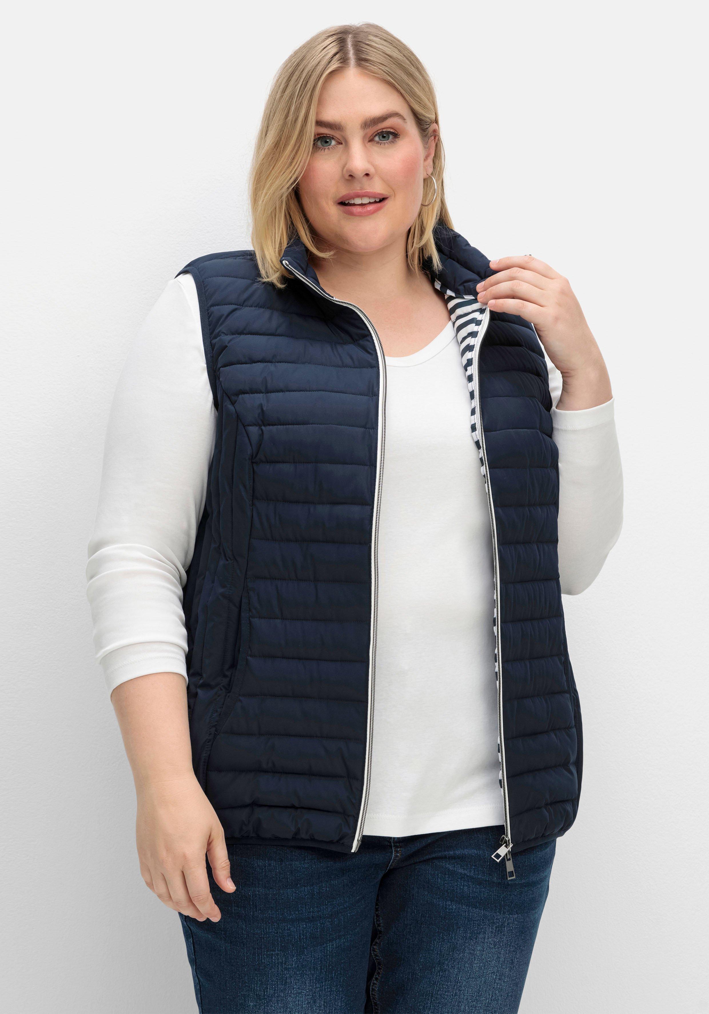 Leicht wattierte Steppweste mit 2-Wege-Zipper