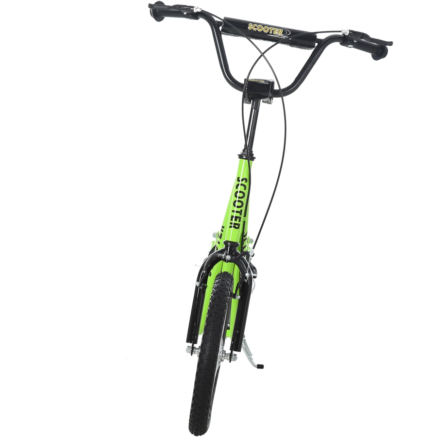 HOMCOM Kinderscooter mit Handbremse grün
