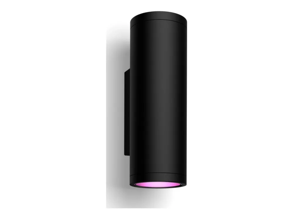 Philips Hue White and Color Ambiance Appear - Væglampe - LED - 2 åbninger - 8 W (tilsvarende 49 W) - 16 millioner farver - 2000-6500 K - sort