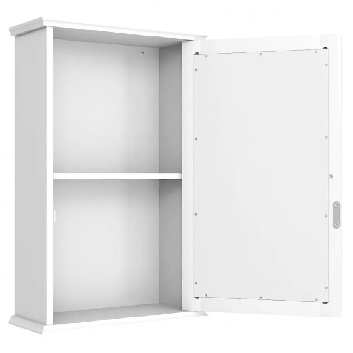 Helloshop26 Armoire de salle de bain avec miroir 34 x 15 x 51 cm blanc