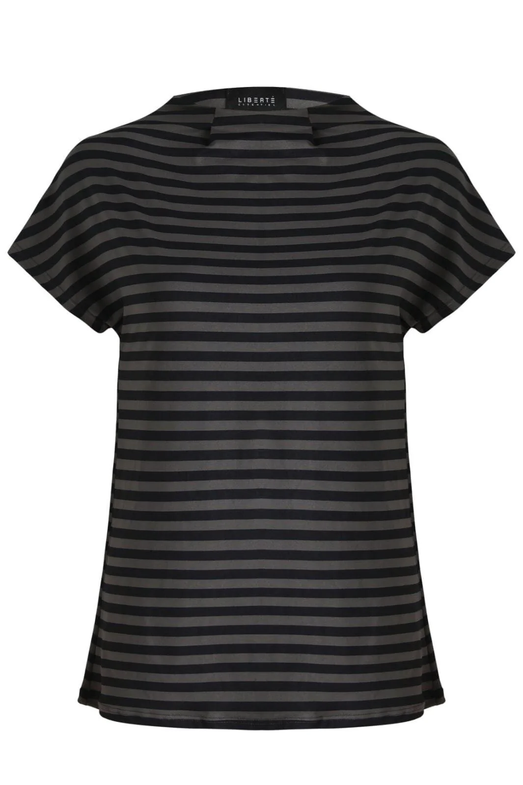 Liberte Alma-Top dark grey black stripe