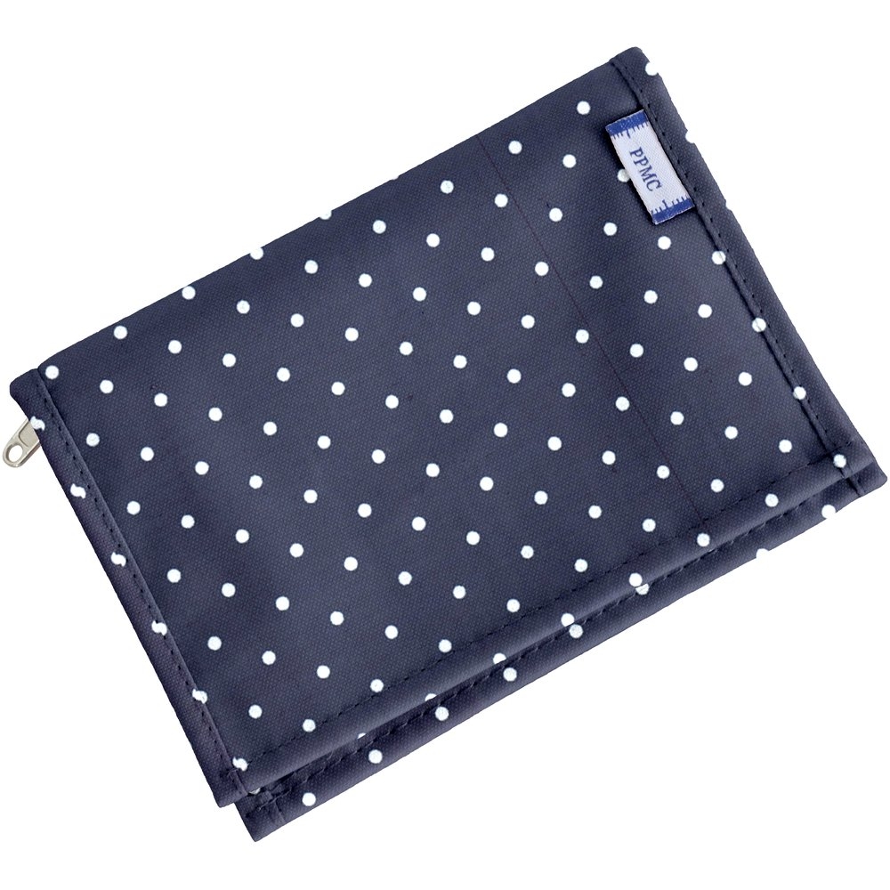 Portefeuille Compact Pois Marine
