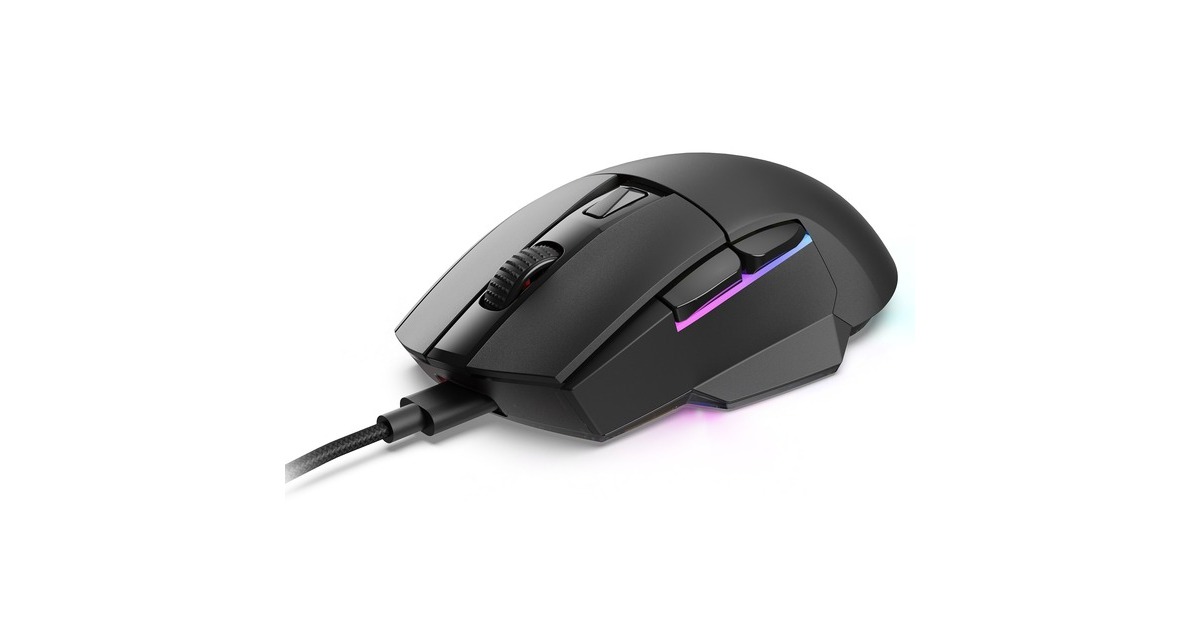 SharkoonSKILLER SGM50W gaming muis  (Zwart, 400 - 6400 dpi, RGB leds)