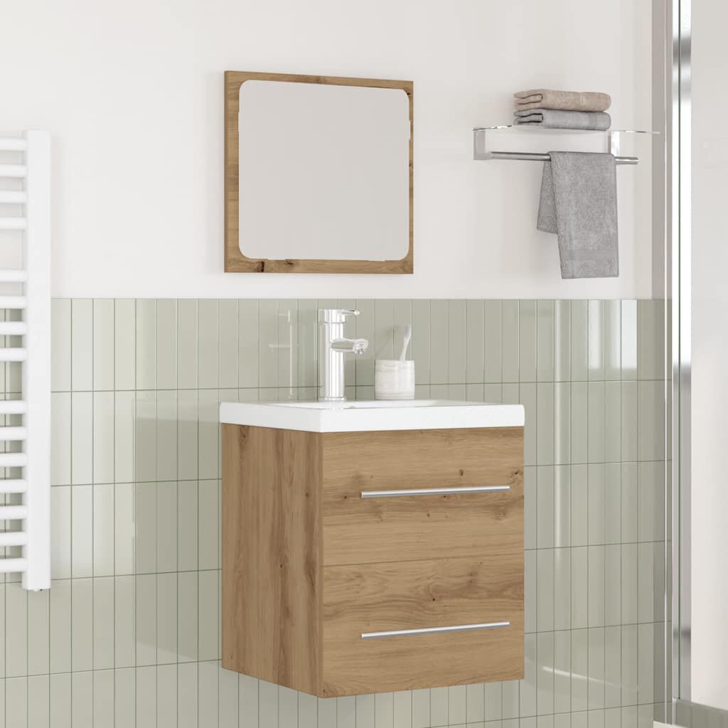 vidaXL Badkamermeubelset 2-delig zwart eiken 41 x 38,5 x 48 cm