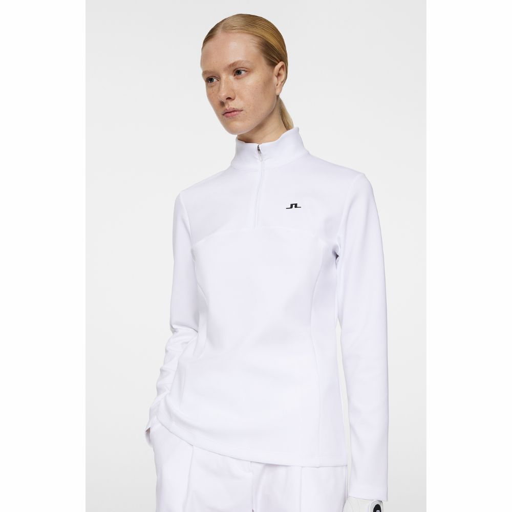Lorelei Quarter Zip Midlayer Dame Hvit