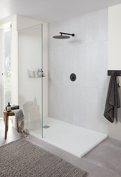 Receveur de douche 100 x 180 cm en acrylique, blanc mat, Villeroy & Boch Exklusive