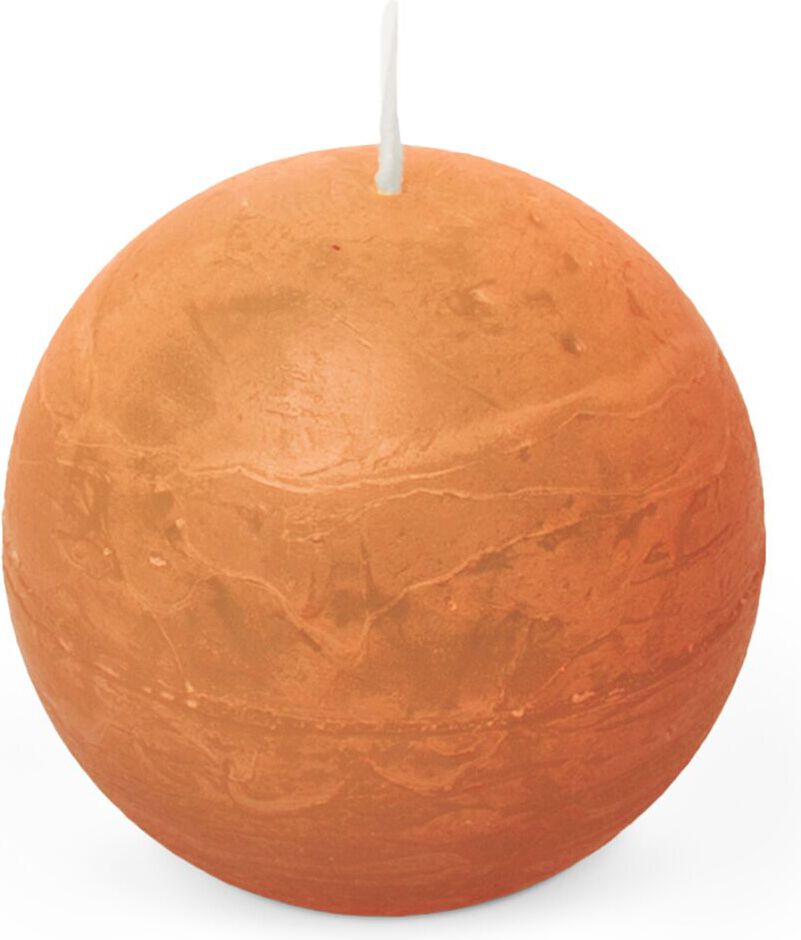 Spaas bolkaars Essential collection oranje 24 uur D 8 H 8 cm