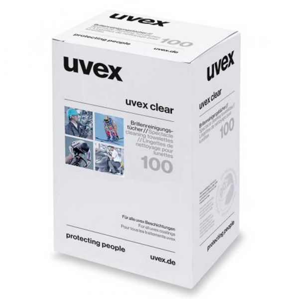 Uvex Glasses Cleaning Wipes 100 Units Branco