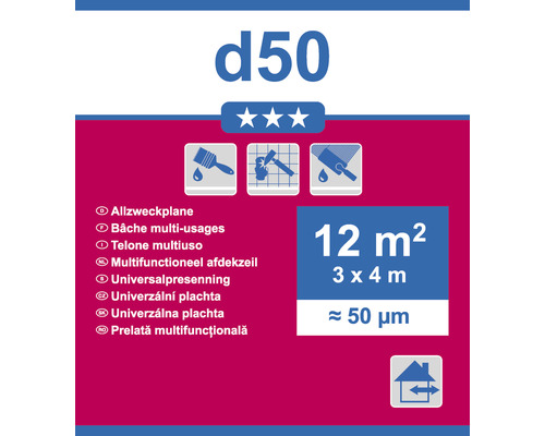 Universeel afdekzeil D50 transparant 3 x 4m