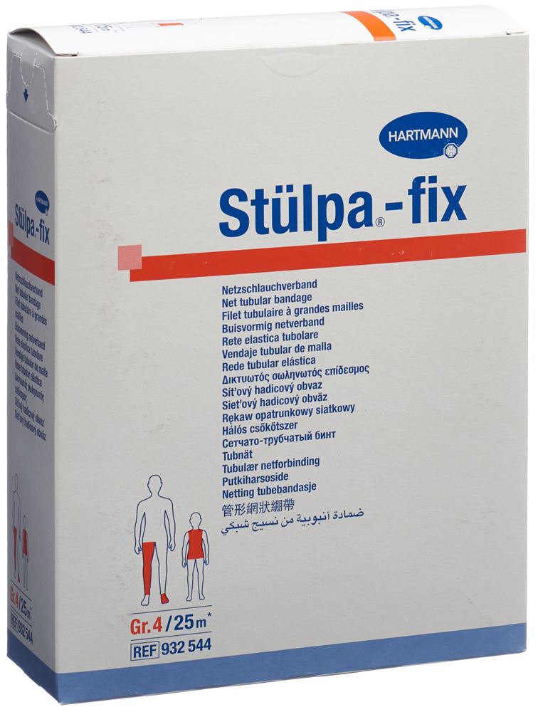 STUELPA Netzverband<br>1 Stück, Rolle, Gr4 25m, Bein