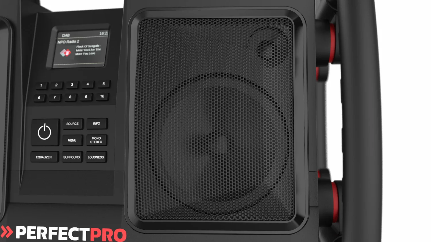 PerfectPro RB2 Rockbull Bouwradio - FM RDS - DAB  - aux-in - werkt op netstroom & batterij