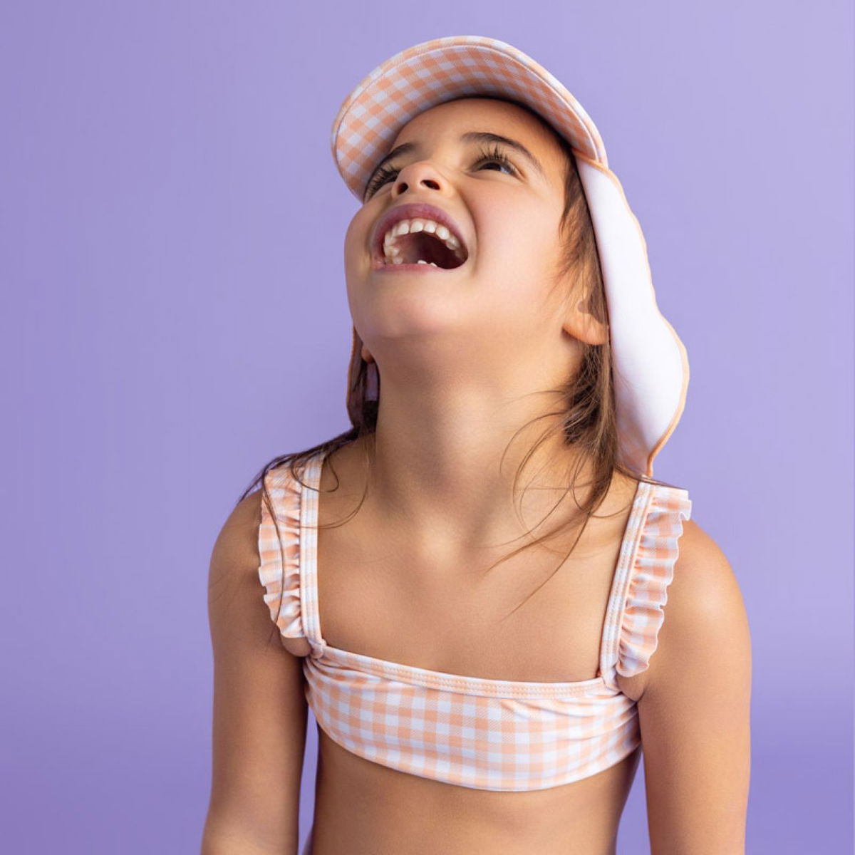 Swim EssentialsSwim Essentials   UV Sonnenhut mit Nackenschutz apricot orange 0-1 Jahr