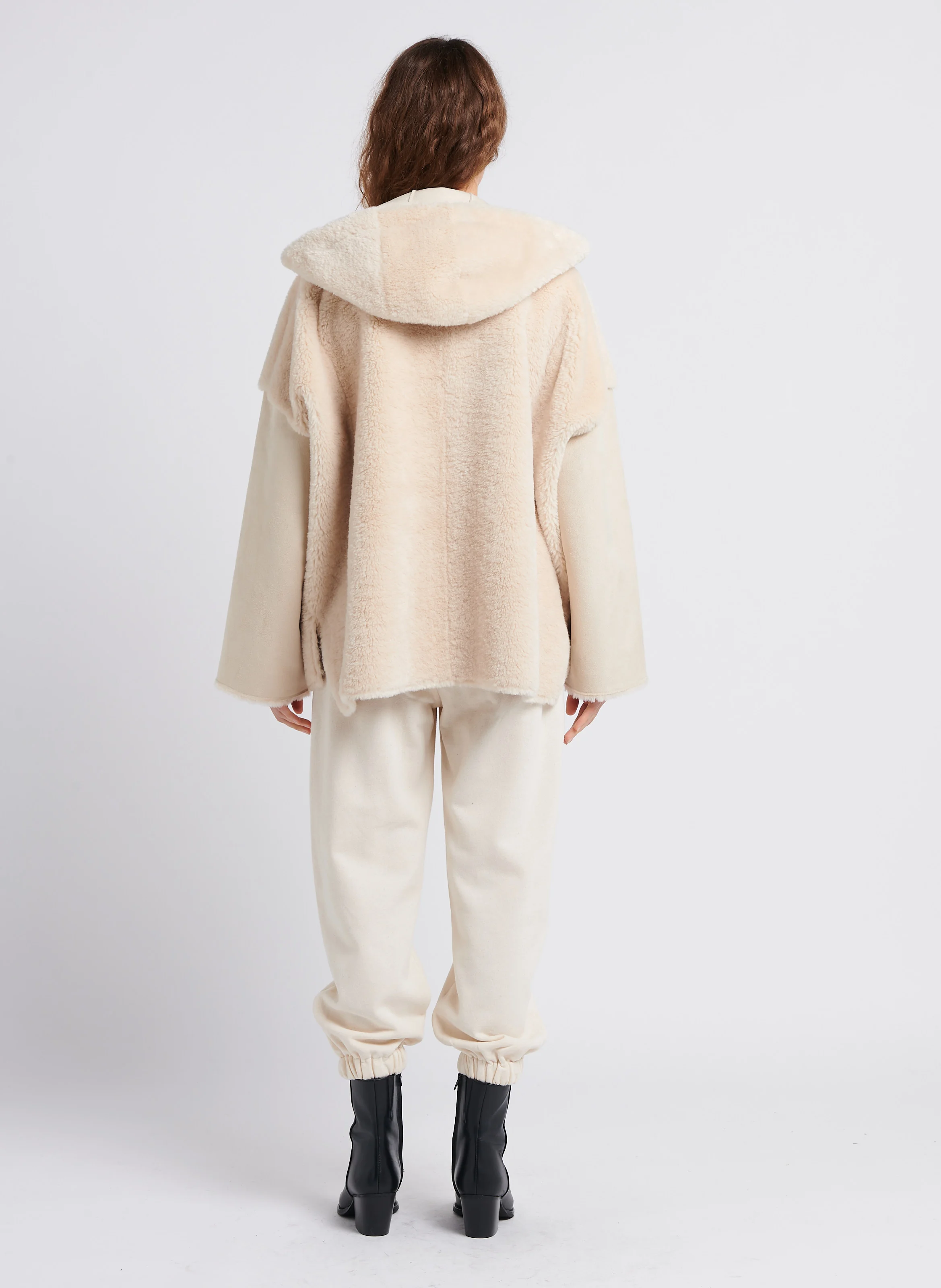 XENIA - Jogging taille haute en coton mélangé | Blanc