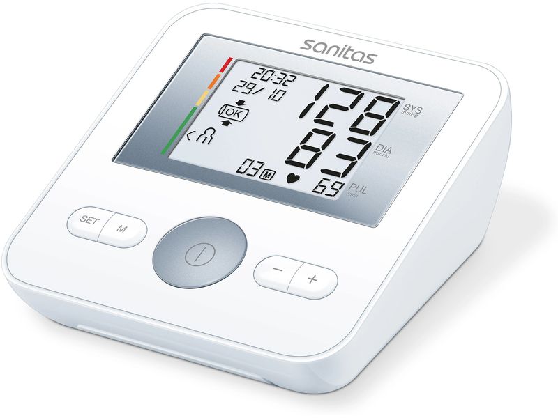Sanitas Blutdruckmessgerät SBM 18 Weiss Oberarm-Blutdruckmessgerät