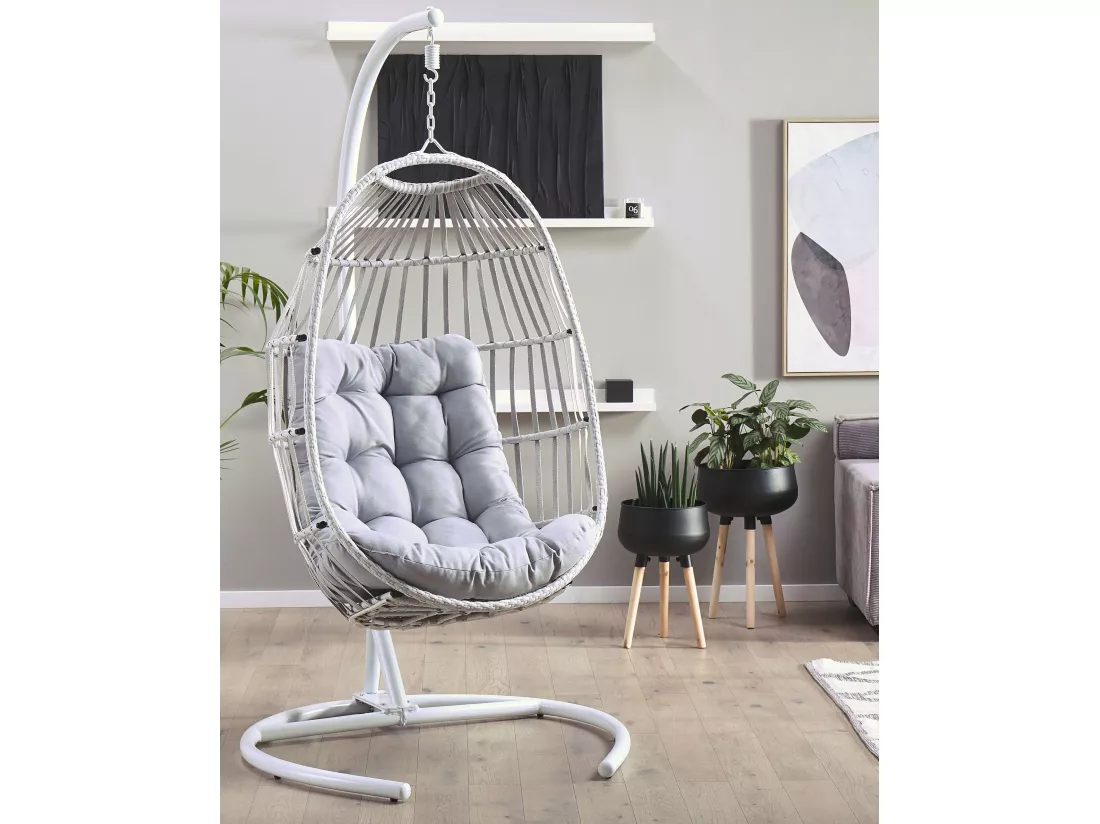 Fauteuil suspendu avec support SESIA Gris clair